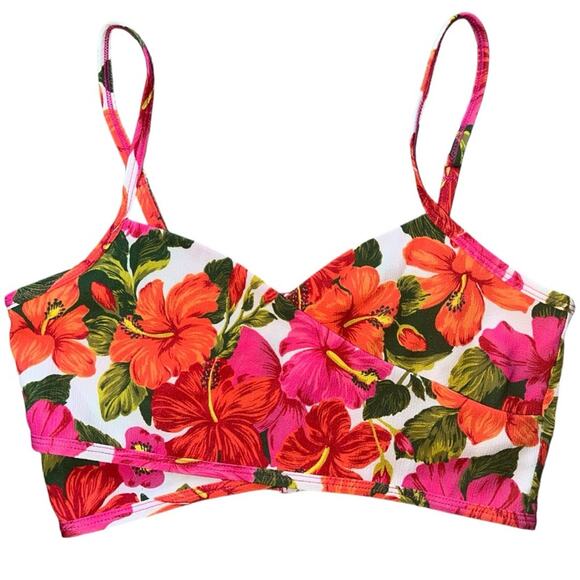 NWT Show Me Your MuMu Kiki Crop in Bahama Mama Crinkle Stretch Size Medium - Picture 5 of 7